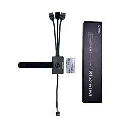 LIAN LI PW-U2HB, Interal USB 2.0 1 to 3 HUB, Black Color