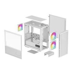 DeepCool CH360 Digital mATX Airflow Case, White