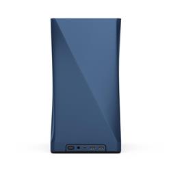 FRACTAL DESIGN Era 2 Silver Anodized Aluminum/Steel Mini-ITX Compact Small Form Factor PC Case, Blue