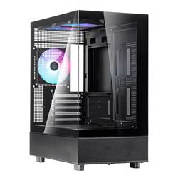 SilverStone Lucid 04 Panoramic Micro ATX Tower Black