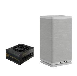 FRACTAL DESIGN Mood Mini-ITX PC Case, White + FSP Dagger Pro 850W SFX 3.0 PCIe 5 Power Supply