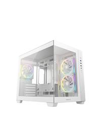 DeepCool CG330 3F WH Micro-ATX Panoramic Case, White