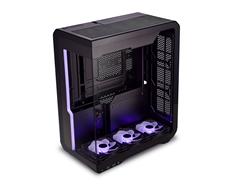 SSUPD Xhuttle Boîtier de jeu ATX Mid Tower noir, double chambre, verr