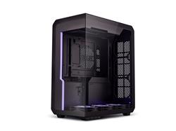 SSUPD Xhuttle Boîtier de jeu ATX Mid Tower noir, double chambre, verr