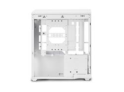 SSUPD Xhuttle White ATX Mid Tower Gaming Case, Dual Chamber, Tempered Glass/Steel , 3 x 120mm ARGB Reverse Fan, RGB Strip, Vert