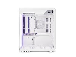 SSUPD Xhuttle White ATX Mid Tower Gaming Case, Dual Chamber, Tempered Glass/Steel , 3 x 120mm ARGB Reverse Fan, RGB Strip, Vert