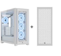 CORSAIR iCUE 5000X RGB QL Edition Case + FREE Airflow Front Panel, White (While Stocks Last)