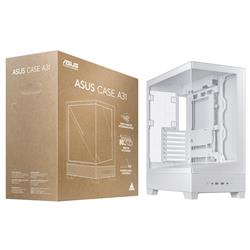 ASUS A31 ATX Mid-Tower Gaming Case, Dual-sided tempered glass, White