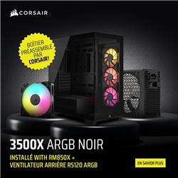 CORSAIR 3500X ARGB (4* RS120 ARGB) avec RM850x Bloc d'alimentation
