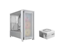 CORSAIR FRAME 4000D RS ARGB Case, White + RM850e White PSU