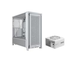 CORSAIR FRAME 4000D RS Case, White + RM850e White PSU