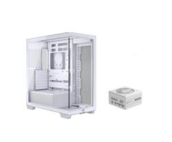 CORSAIR 3500X Case, White + RM1000e White PSU