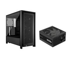 CORSAIR FRAME 4000D RS Modular Mid-Tower PC Case, Black + RM1000x PSU