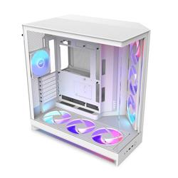 NZXT H9 Flow RGB+ Dual-Chamber ATX Mid Tower Chassis - All White
