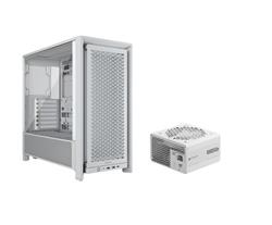 CORSAIR FRAME 4000D RS PC Case + RM850e PSU, White