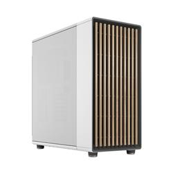 FRACTAL DESIGN North XL EATX ATX mATX Mid Tower PC Case - Chalk White Chassis with Oak Front and Mesh Side Panel