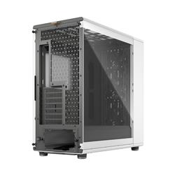 FRACTAL DESIGN North XL EATX ATX mATX Mid Tower PC Case - Chalk White Chassis with Oak Front and Clear TG Side Panel