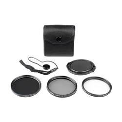 Bower 58mm Digital Filter Kit | ND4, UV, and CP Filters | Cap, Cap Keeper, Carrying Case Included