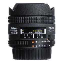 Nikon AF FX Fisheye-NIKKOR 16 mm f/2.8D | Full-frame Fisheye Lens Lens | 180-degree Angle of View