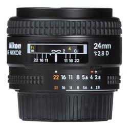 Nikon AF FX NIKKOR 24 mm f/2.8D | Compact Ultra-Wide-Angle Lens | 84-degree Angle of View