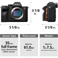 Sony Alpha7R IV ILCE-7RM4A Digital Camera (Body Only) | 61 MP | 4K30fp