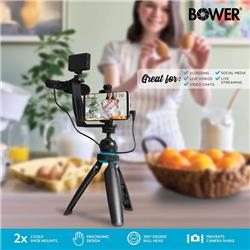 Bower Deluxe Photo Vlogger Kit w/ LED, Mic & Remote(Open Box)