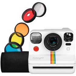 Polaroid Now+ i-Type Instant Film Camera w/ Bonus Lens Filters (White)