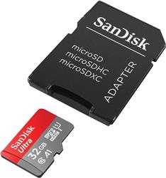 SanDisk Ultra microSD 32GB 120MB/s C10 UHS U1 A1 Card+Adapter Silver