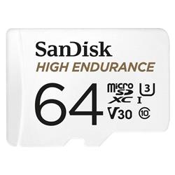 SanDisk High Endurance microSD 64GB 100/40MB/s U3 V30 C10   White