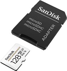 SanDisk High Endurance microSD 128GB 100/40MB/s U3 V30 C10   White