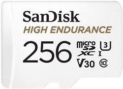 SanDisk High Endurance microSD 256GB 100/40MB/s U3 V30 C10   White