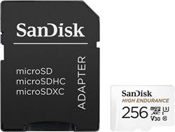 SanDisk High Endurance microSD 256GB 100/40MB/s U3 V30 C10   White