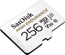 SanDisk High Endurance microSD 256GB 100/40MB/s U3 V30 C10   White