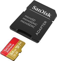 SanDisk Extreme microSD 64GB 170/80MB/s C10 UHS U3 V30 A2 Gold