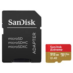 SanDisk Extreme microSD 512GB 190/130MB/s C10 UHS U3 V30 A2 Gold