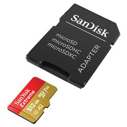 SanDisk Extreme microSD 512GB 190/130MB/s C10 UHS U3 V30 A2 Gold