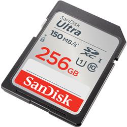 SanDisk Ultra SD 256GB 150MB/s C10 U1 UHS 4x6 Blister  Silver