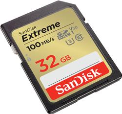 SanDisk Extreme SD 32GB 100/60MB/s RW C10 UHS U3 V30  Gold