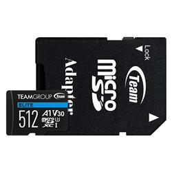 TEAMGROUP Elite A1 512GB microSDXC 4K UHD UHS-I U3 V30 A1 High Speed Flash Memory Card