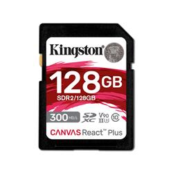 KINGSTON Canvas React Plus 128GB Class 10, UHS-II, U3, V90 300MB/s Read, 260MB/s Write