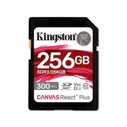 Kingston Canvas React Plus 256 Go SDXC UHS-II U3 V90 C10 - Carte SD