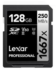 Lexar Professional 1667x  128GB SDXC UHS-II Memory Card