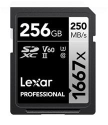 LEXAR 1667x 256GB SDXC  C10 U3
UHS-II V60