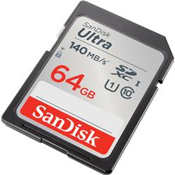 SanDisk Ultra SD 64GB 140MB/s C10 U1 UHS 4x6 Blister  Silver