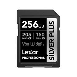 LEXAR Professional SILVER PLUS 256GB SDXC UHS-I U3 V30 C10 - SD Card