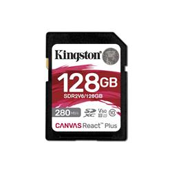 Kingston Canvas React Plus 128 Go SDXC UHS-II U3 V60 C10 - Carte SD
