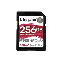 Kingston Canvas React Plus 256GB SDXC UHS-II U3 V60 C10 - SD Card