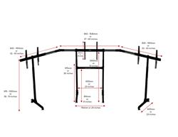 NEXT LEVEL RACING Free Standing Triple Monitor Stand (NLR-A010)