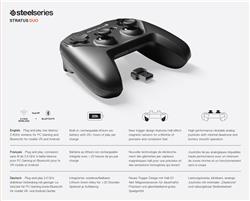 SteelSeries Stratus Duo Wireless Gaming Controller - Android, Windows, and VR - Dual-Wireless Connectivity