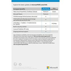 Microsoft 365 Business Standard - 1 User 1-Year Subscription - English - no Disc - Activation Key Only - Retail Pack (KLQ-00659